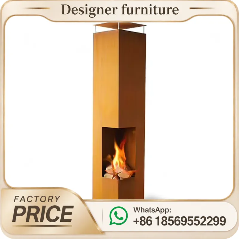 Outdoor Furniture Metal - เตาเผาเม็ดไม้แบบพกพาพร้อมปล่องควัน ให้ความร้อนทันสมัยสำหรับการตั้งแคมป์กลางแจ้งและใช้ในบ้าน ประหยัดเชื้อเพลิงอย่างมีประสิทธิภาพ