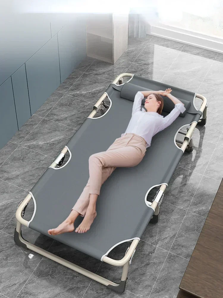 Outdoor Daybed Furniture - เก้าอี้พับเอนนอนสำหรับพักกลางวันในสำนักงาน เก้าอี้พับอเนกประสงค์ปรับเอนได้ พกพาสะดวก ใช้ได้ทั้งกลางแจ้ง ชายหาด แคมป์ปิ้ง