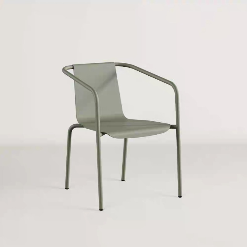 Outdoor Furniture Metal Chairs - ชุดโต๊ะสนามสไตล์สแกนดิเนเวียน โต๊ะยาวพร้อมโต๊ะข้างทรงสี่เหลี่ยม เฟอร์นิเจอร์กลางแจ้งทนทานทุกสภาพอากาศ สำหรับระเบียงและสวน