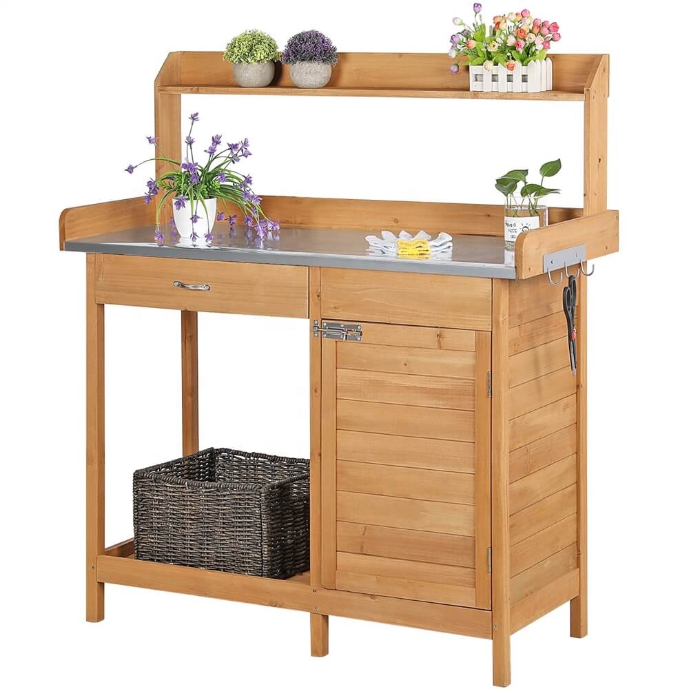 โต๊ะทำงานไม้เนื้อแข็งสำหรับปลู - Outdoor Furniture Wood บทวิจารณ์และราคา