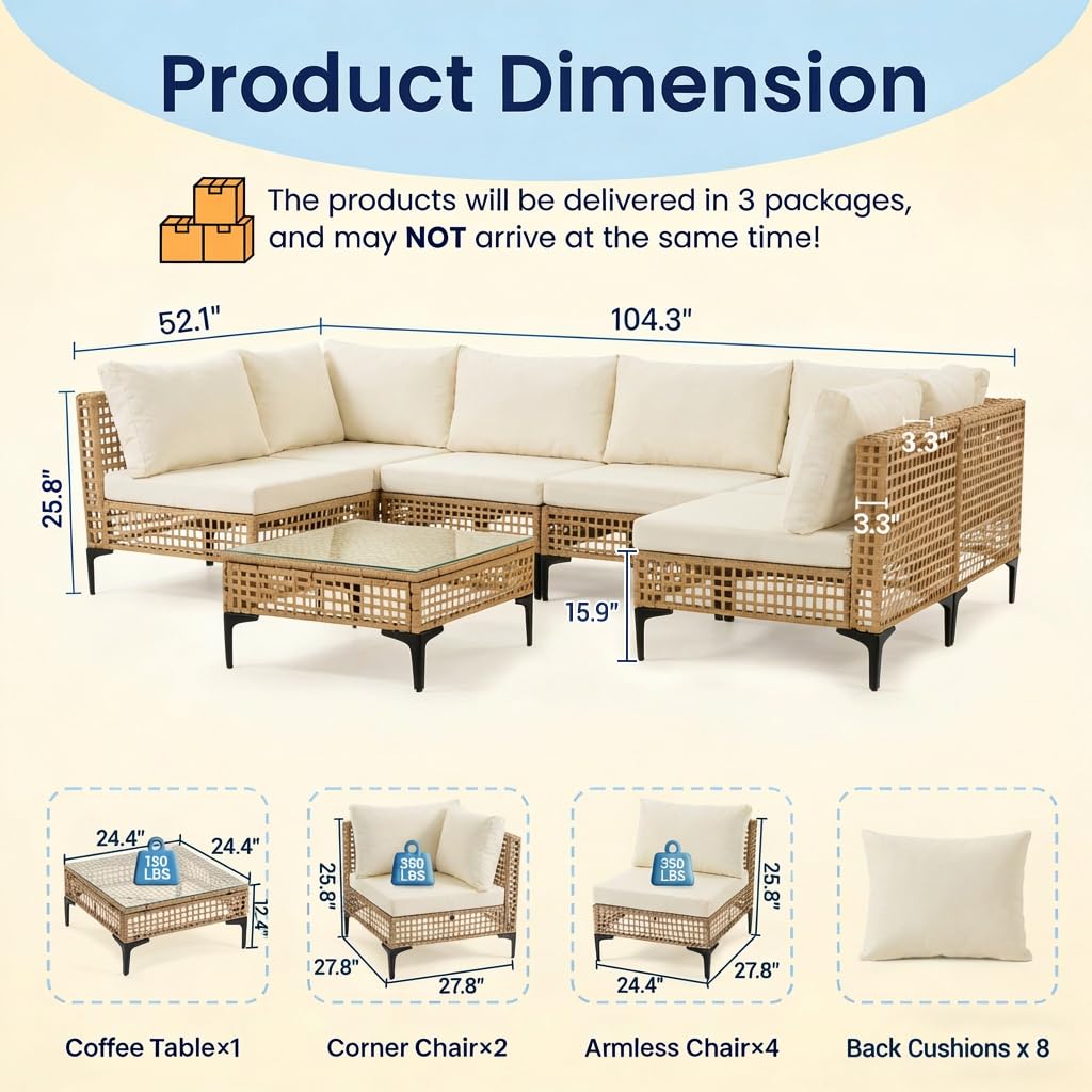 ชุดโซฟาหวายสำหรับนั่งพักผ่อนกล - Outdoor Furniture Luxury บทวิจารณ์และราคา