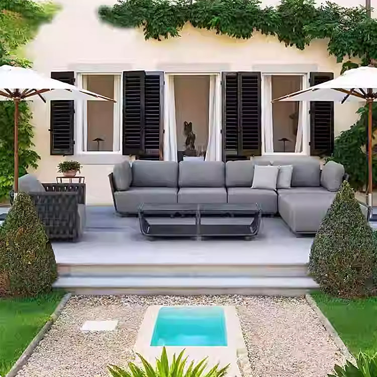 #   ชุดโซฟาหวายอลูมิเนียมหรูหร - Outdoor Furniture Luxury บทวิจารณ์และราคา