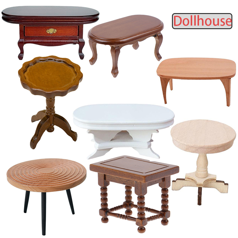 โต๊ะกลมจิ๋วสำหรับบ้านตุ๊กตา ขน - Outdoor Furniture Wood บทวิจารณ์และราคา