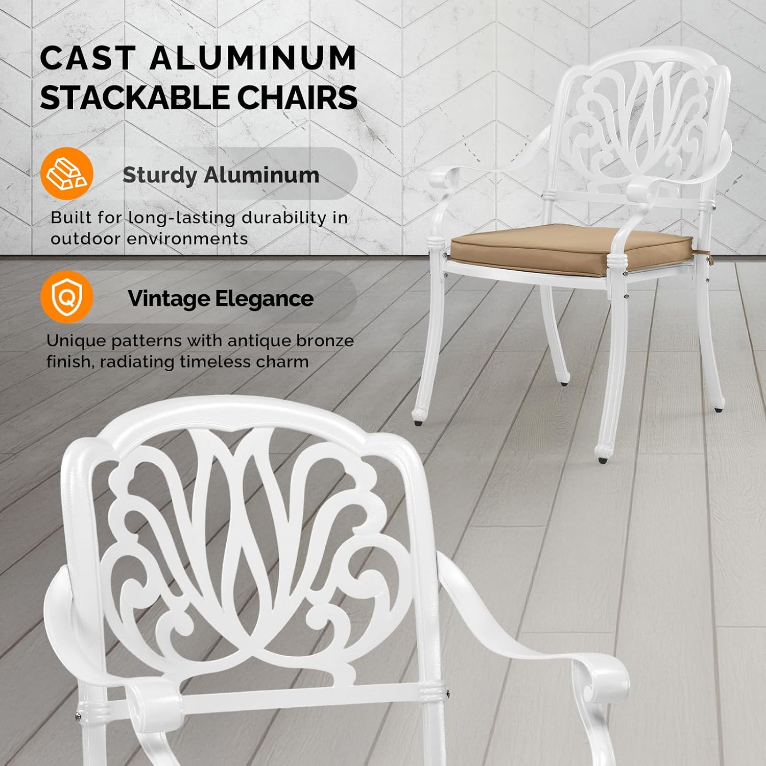 ชุดเก้าอี้รับประทานอาหารสำหรับ - Outdoor Furniture Metal Chairs บทวิจารณ์และราคา