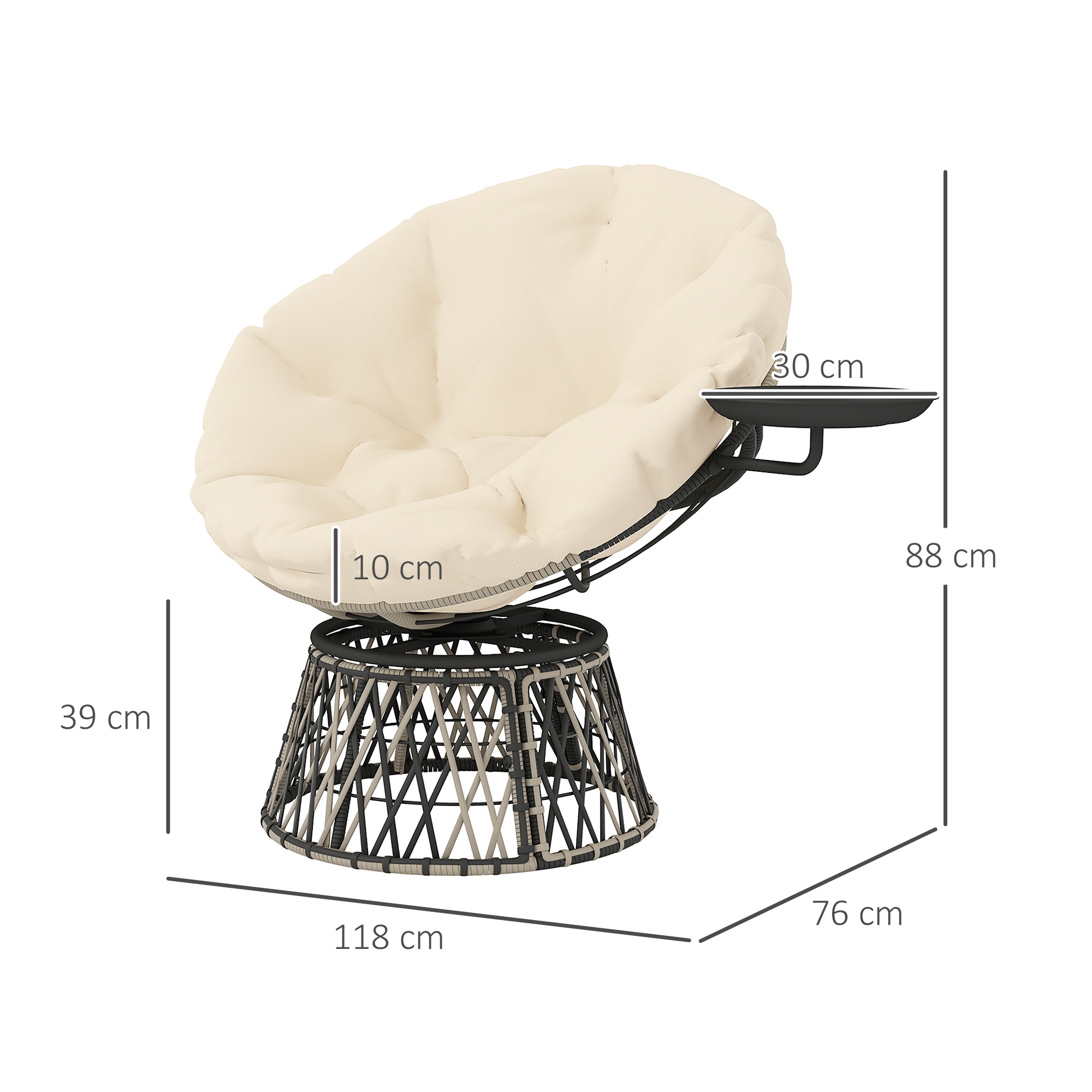 เก้าอี้หมุนกลางแจ้งขนาด 39 นิ้ - Outdoor Furniture Metal Chairs บทวิจารณ์และราคา