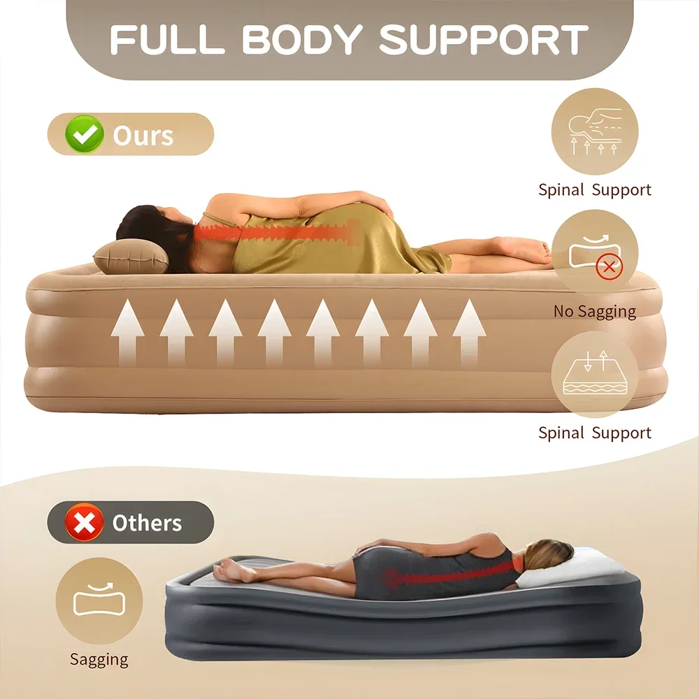 ที่นอนลมควีนไซส์ พร้อมปั๊มในตั - Outdoor Furniture Luxury บทวิจารณ์และราคา