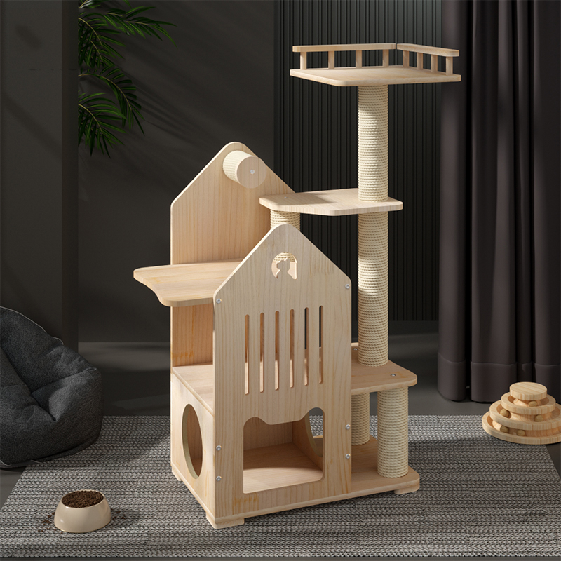 บ้านต้นไม้สำหรับแมวทำจากไม้ธรร - Outdoor Furniture Luxury บทวิจารณ์และราคา