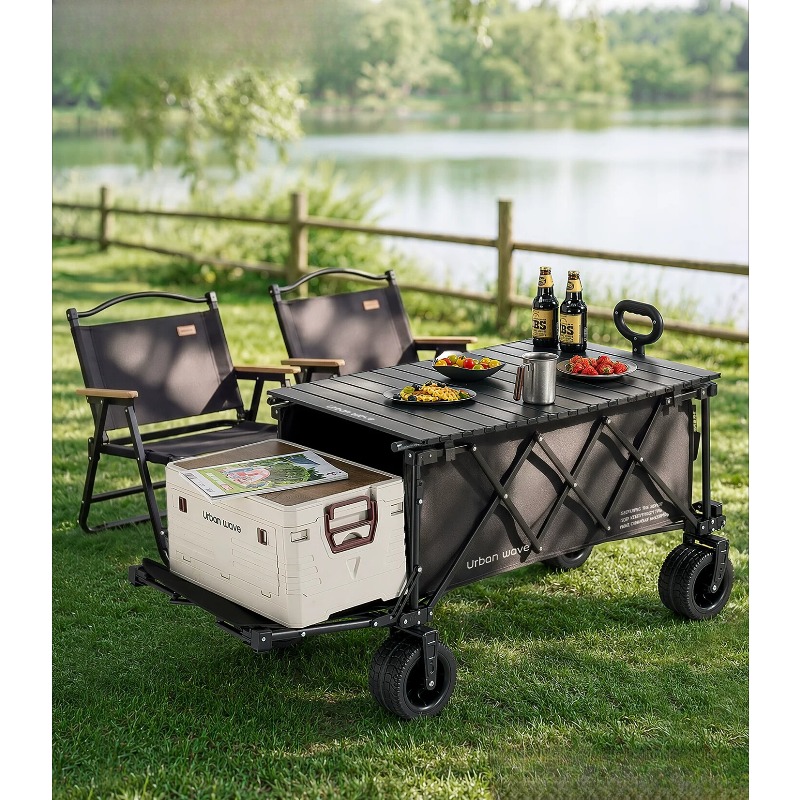 รถเข็นแคมป์ปิ้งพับได้ รถเข็นอเ - Outdoor Furniture Metal บทวิจารณ์และราคา