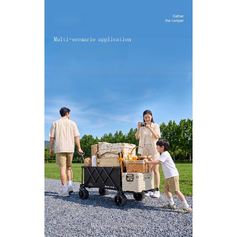 รถเข็นแคมป์ปิ้งพับได้ รถเข็นอเ - Outdoor Furniture Metal บทวิจารณ์และราคา
