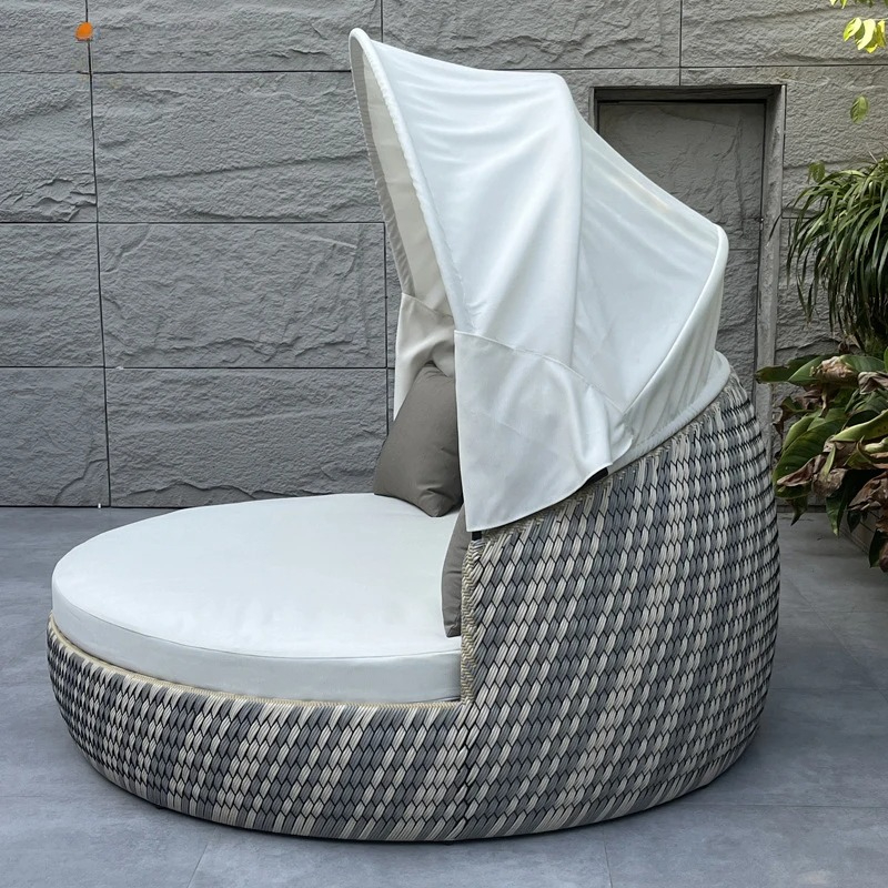 เตียงนอนกลางวัน, โซฟาหวายทรงกล - Outdoor Daybed Furniture บทวิจารณ์และราคา