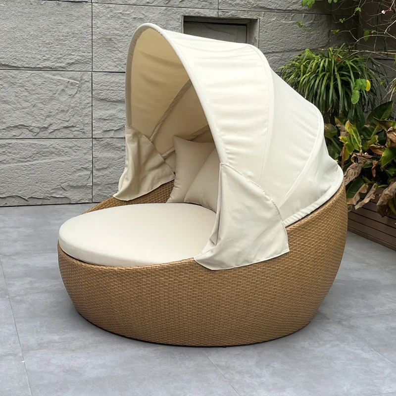 เตียงนอนกลางวัน, โซฟาหวายทรงกล - Outdoor Daybed Furniture บทวิจารณ์และราคา