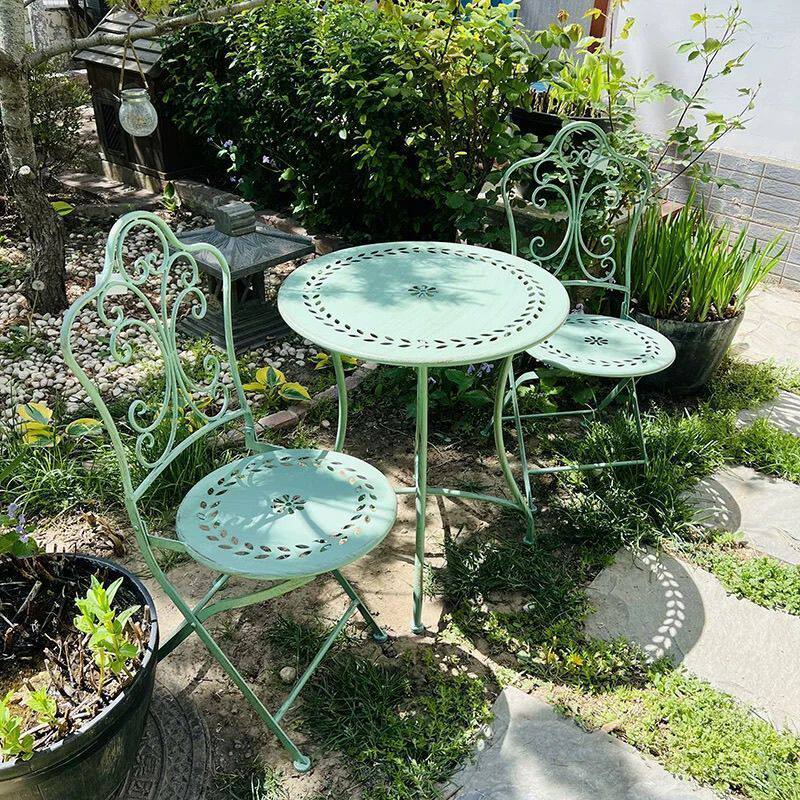 โต๊ะและเก้าอี้เหล็กสไตล์ฝรั่งเ - Outdoor Furniture Metal Chairs บทวิจารณ์และราคา
