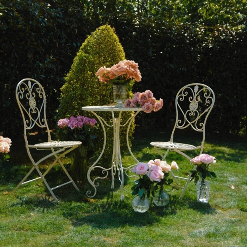 โต๊ะเหล็กและเก้าอี้สไตล์วินเทจ - Outdoor Furniture Metal Chairs บทวิจารณ์และราคา
