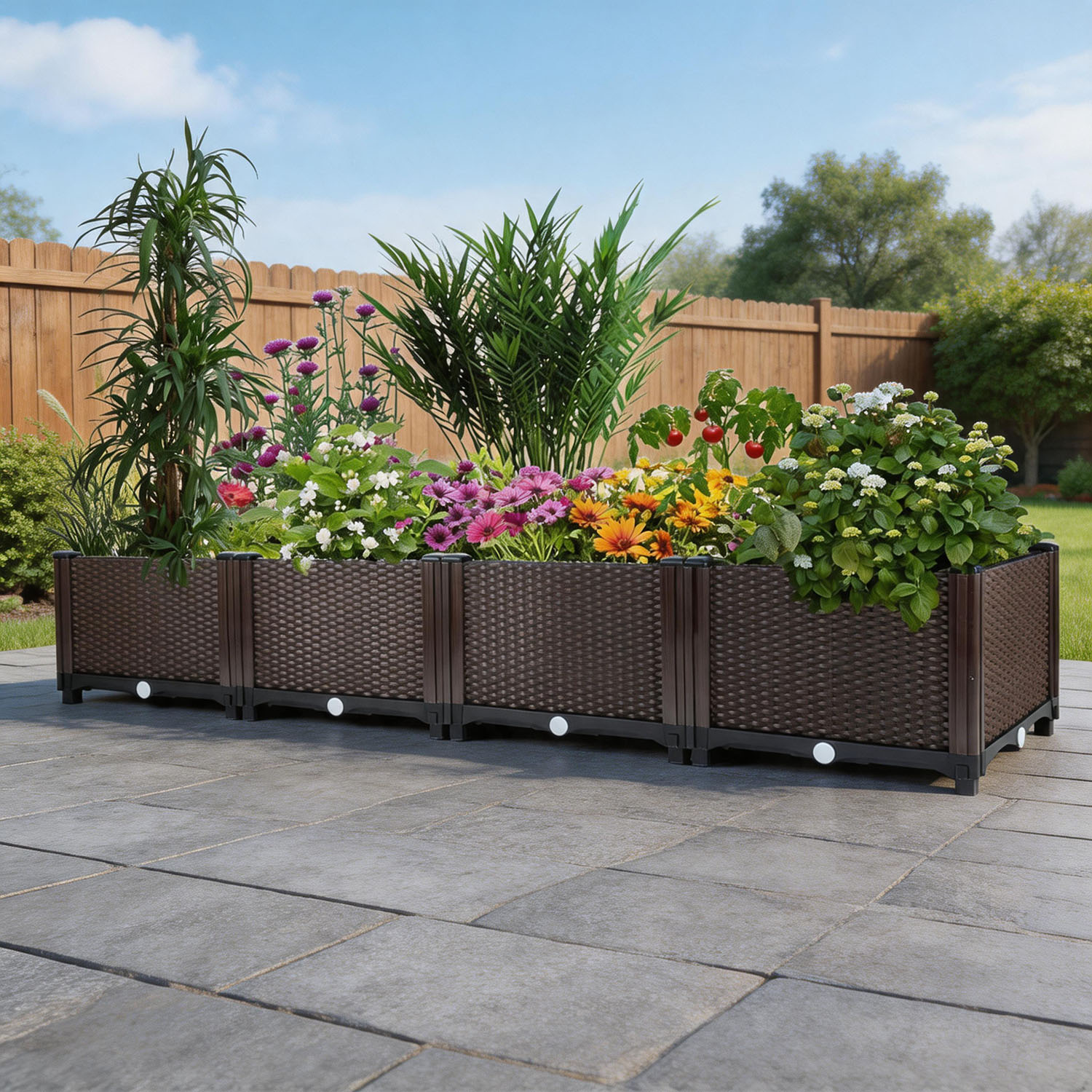 กระบะปลูกผักยกพื้นแบบรดน้ำเอง  - Outdoor Daybed Furniture บทวิจารณ์และราคา