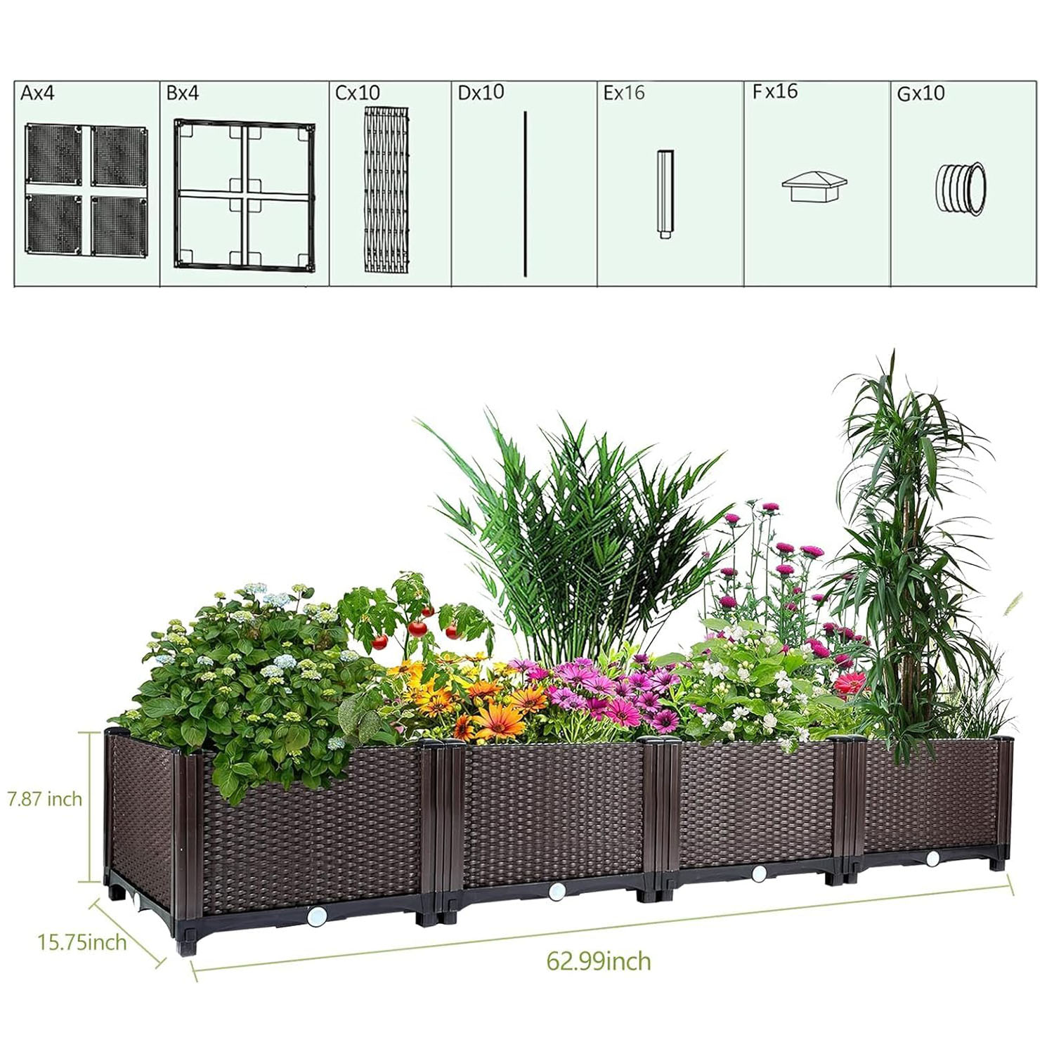 กระบะปลูกผักยกพื้นแบบรดน้ำเอง  - Outdoor Daybed Furniture บทวิจารณ์และราคา